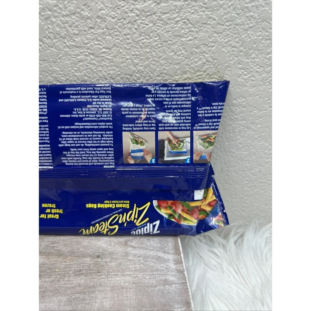 $11 🌙 NEW Sealed Ziploc Zip N Steam Microwave Bags Large 7ct 10